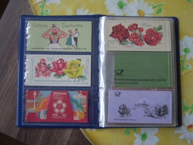 DDR;  30 Markenheftchen, postfrisch, im Album