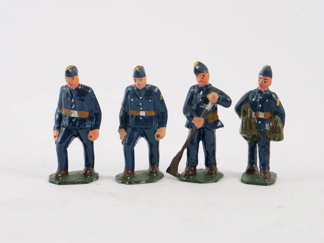 Soldat Ancien En Métal Militaire - Hauteur 3/4 Cm - Figurine De Collection - Occasion - Sans Marque
