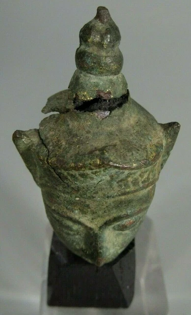 Thai Thailand Ayutthaya bronze Buddha Gilt Bronze Buddha Head ca. 18th century 11