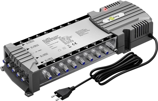Sat Verteiler 2 Eingänge 4 Ausgänge SAT-MULTISCHALTER 5 EINGÄNGE/16 Ausgänge; Verteiler für max. 16