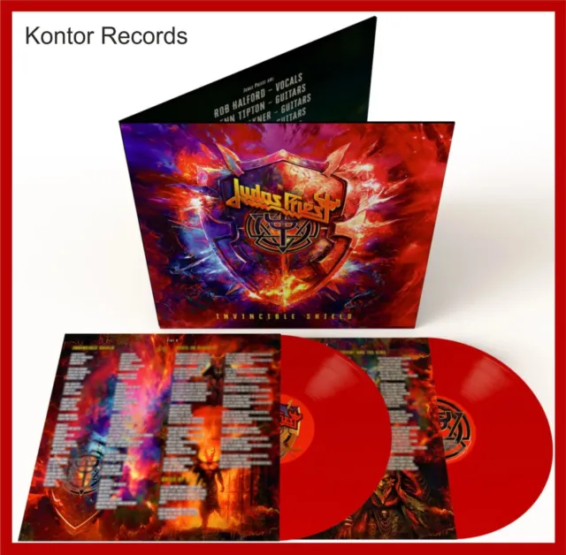 Judas Priest "invincible shield" limited red-coloured Vinyl 2LP NEU Album 2024