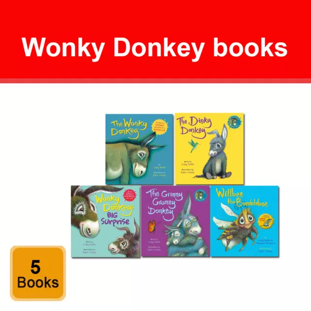 Craig Smith Wonky Donkey Series 5 Books Collection Set Willbee the Bumblebee