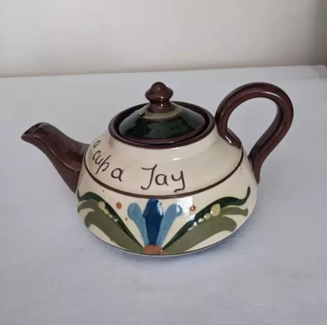 TORMOHUN LONGPARK TORQUAY MOTTO WARE SMALL 8 cm SCANDY TEA POT - 1903 - 1914