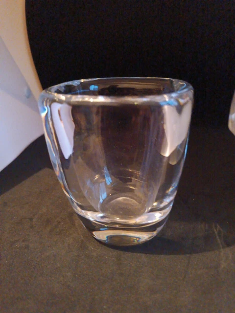 Bol En Cristal Signé Orrefors – Pièce Maîtresse En Verre Taillé – Art Suédois