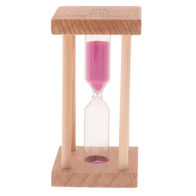 Sanduhr 5 Minuten Stundenglas Eieruhr Kindersanduhren Zeitschaltuhr Rosa