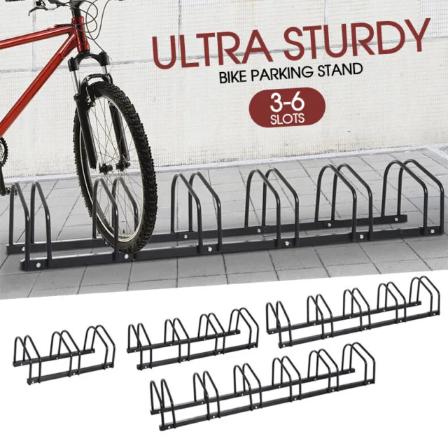 3 – 6 Bike Floor Parking Rack Instant Storage Stand Bicycle Cycling Portable AU
