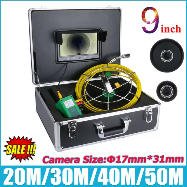 20-50M 9 inch 17mm Industrial Pipe Sewer Inspection Video Camera 1000 TVL IP68