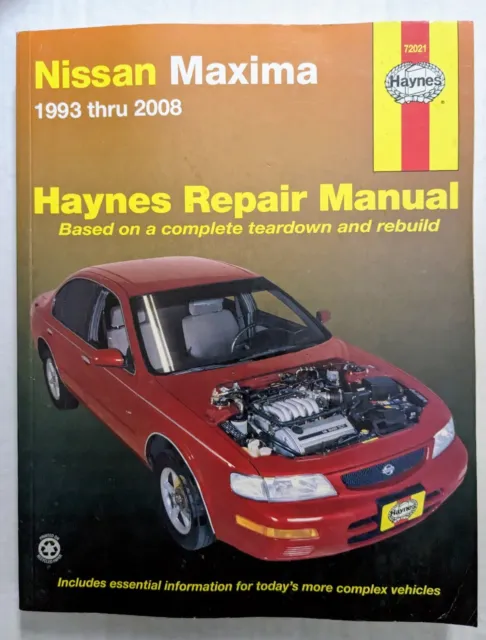 Haynes 72021 Repair Manual Nissan Maxima 1993-2008 Automotive Guide