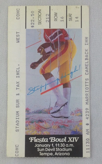 CFB 1985 01/01 FIESTA BOWL - UCLA vs. MIAMI Football Ticket Stub
