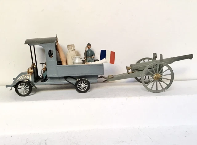 Diorama S.R/Simon Rivollet - Canon Et Servants WW1 54mm - Plomb Peint - France