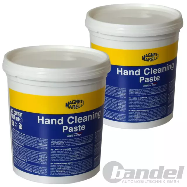 2x MAGNETI MARELLI Pâte Nettoyante pour les Mains Atelier 1L Seau