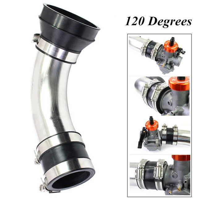 48MM Motorcycle ATV Air intake filter Steel Air Intake Pipe Kit Carburetor Tube