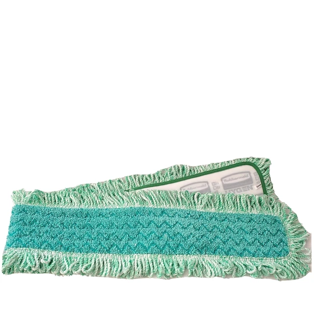 Rubbermaid Commercial HYGEN 48" Fringed Dust Mop Pad Green Q449 Replacement Dry