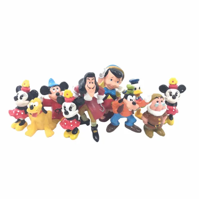 Lot of 10 Vintage  Disney PVC Figures - Mickey Minnie Donald Goofy Pluto...