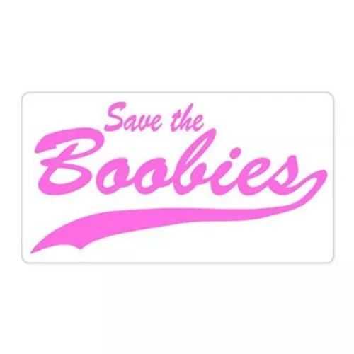 Save the Boobies Breast Cancer Support Car Vinyl Sticker - SELECT SIZE