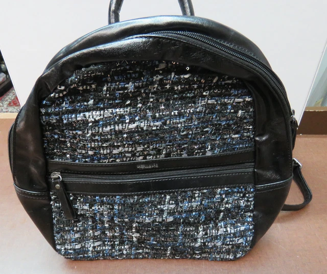 Petit Sac/trousse Maquillage Mila Owen Bleu Marine à Carreaux - Neuf - 19x13x7,5 Cm