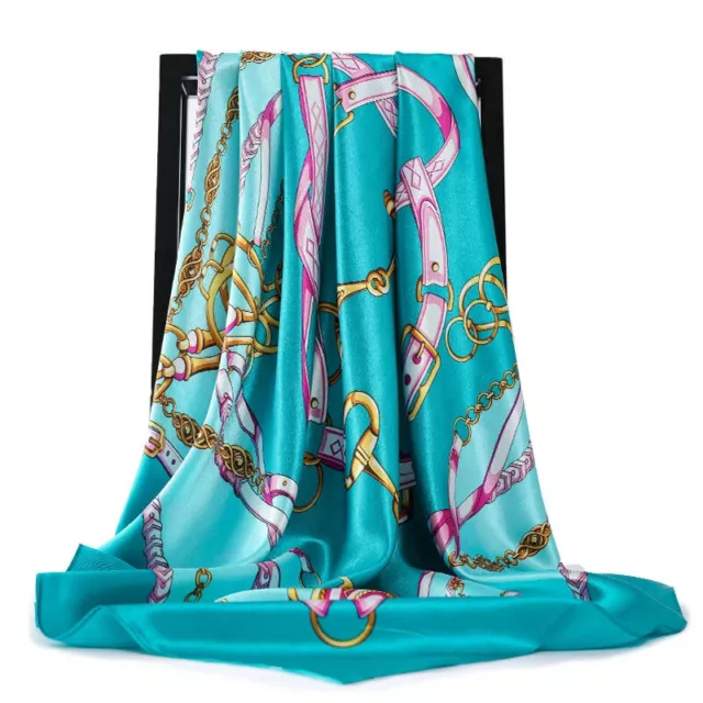 Horse & Western Ladies Accessories Horse Bit Tack Scarf Turquoise Square 90Cm