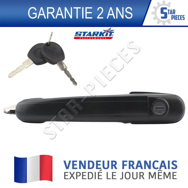 Poignée De Porte Extérieure Avant Gauche/droite 56mm Pour SEAT CORDOBA IBIZA - Noire - Neuf