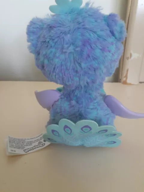 Hatchimals Peacat Peacock Interactive Pet Purple Blue 6" Tested Works Plush Toy 2