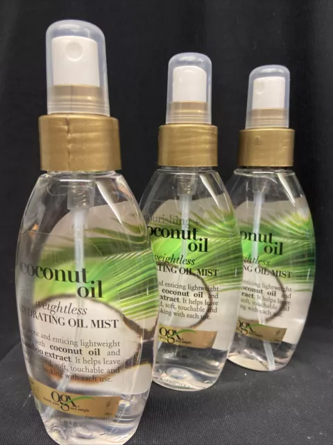 3 Ogx Coconut Oil Weightless Hydrating Oil Mist 4Oz Spray