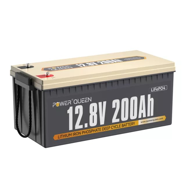 12V 200Ah LiFePO4 Akku Lithium Batterie Max. 2560Wh Energie BMS für Wohnhäusern