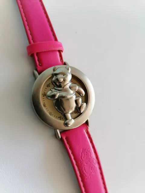 Orologio da polso Winnie The pooh originale Disney Bambina rosa fucsia nuovo