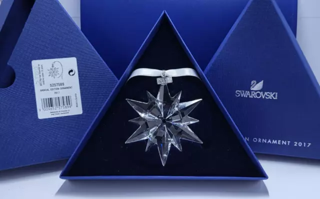 Swarovski 5257589 Weihnachtsstern 2017 Groß Klar Christmas Ornament NEU OVP MIB