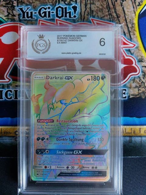 Pokemon Darkrai GX secret-rare Rainbow DE 158/147 Burning Shadows PGS 6