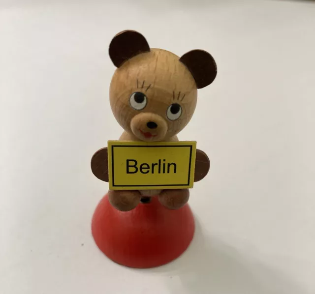 Vintage BERLIN Wood Bear Travel Souvenir