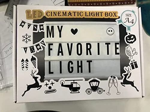 A4 A3 MagiGlow Cinematic Cinema Light Up Letter Box Sign Lightbox Message  Board