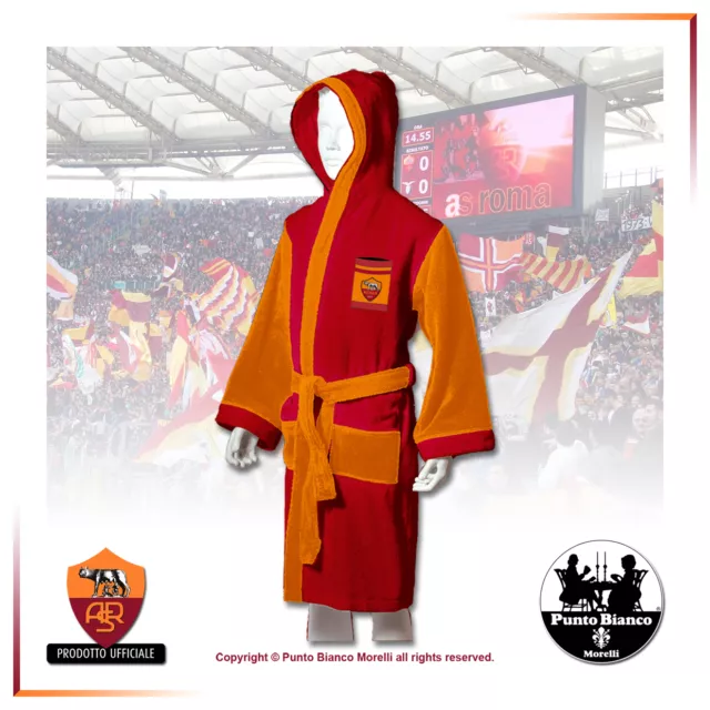 A.S. ROMA | Accappatoio bimbo con cappuccio - Baby bathrobe with hood.