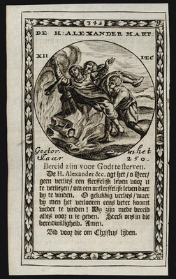 DI ALESSANDRIA santino incisione 1600 S.ALESSANDRO M 