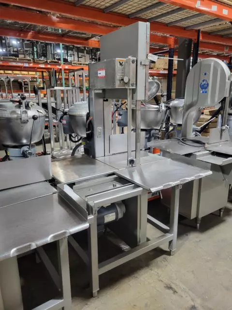 Used Hobart 6801 Commercial Meat Saw 3 Ph, Stainless Steel Head