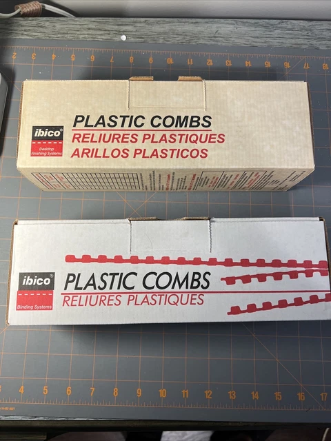 Ibico Binding Systems Plastic Combs White 1/4" 100ct -Includes Two Sets