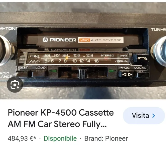 Autoradio pioneer vintage Kp 4500 2