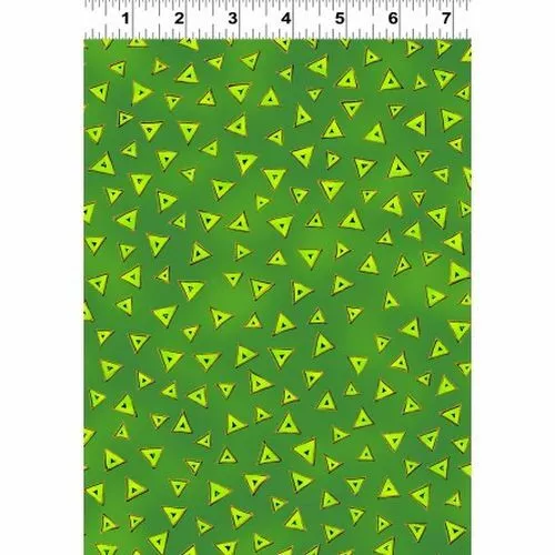 Laurel Burch Basics From Clothworks - Green Triangles  #Y0841-21M