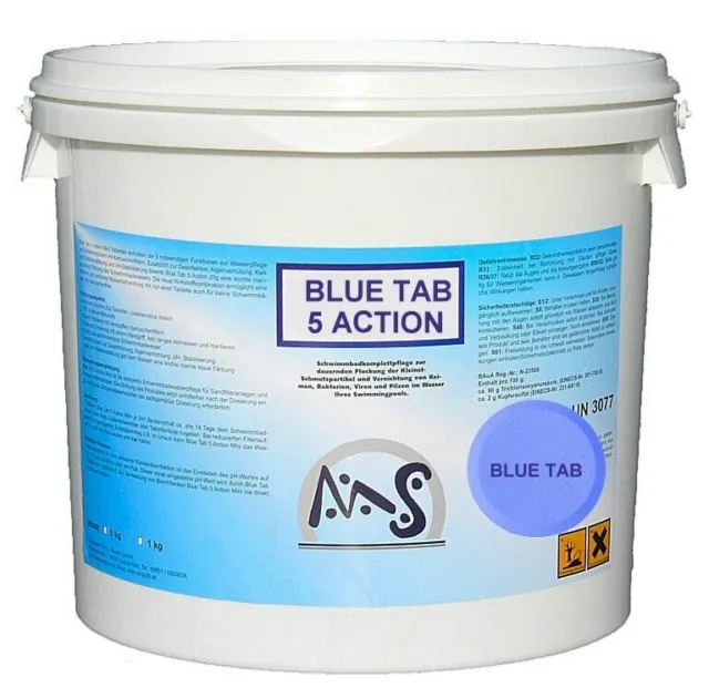 Chlortabletten BLUE TAB 5 ACTION® Multitabs Multifunktion Chlor Chlortabs 5 kg