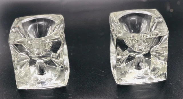 Vintage Peill & Putzler Square Glass Candle Holder Vintage Peill & Putzler Square Glass Candle Holder