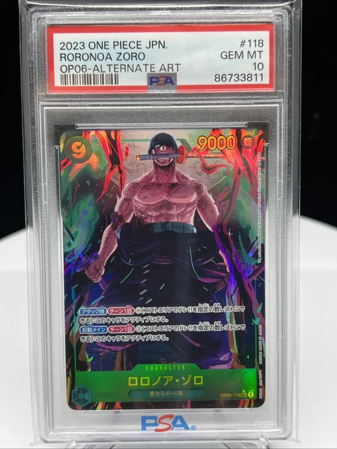 2023 Roronoa Zoro GEM MT 10 トレーディングカード PSA 10 Roronoa Zoro Championship TOP PRIZE ST01-013 ONE