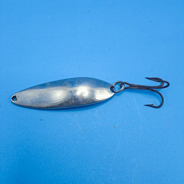 ANCIEN LEURRE DE Pêche Cuillère Argentée 3,5 Métal Aigus Crochet Classique Pêcheur EUR 25,81 - FR