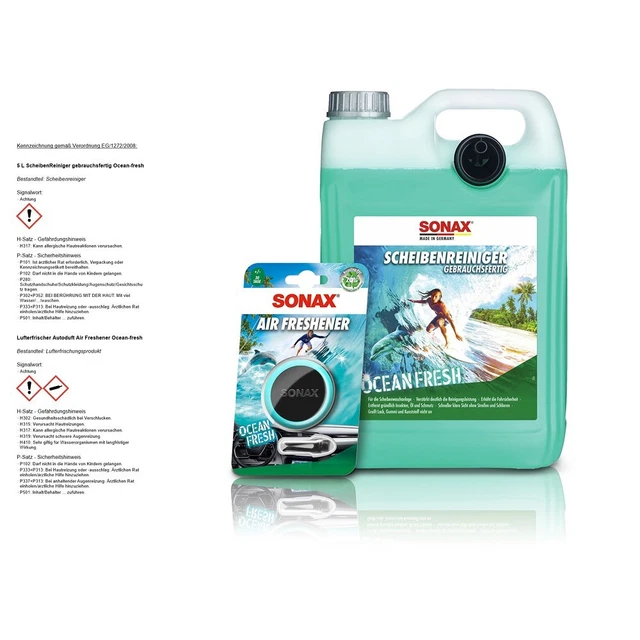 Pulitore Dischi Sonax 5 Litri Pronto All'uso Ocean-Fresh + Deodorante