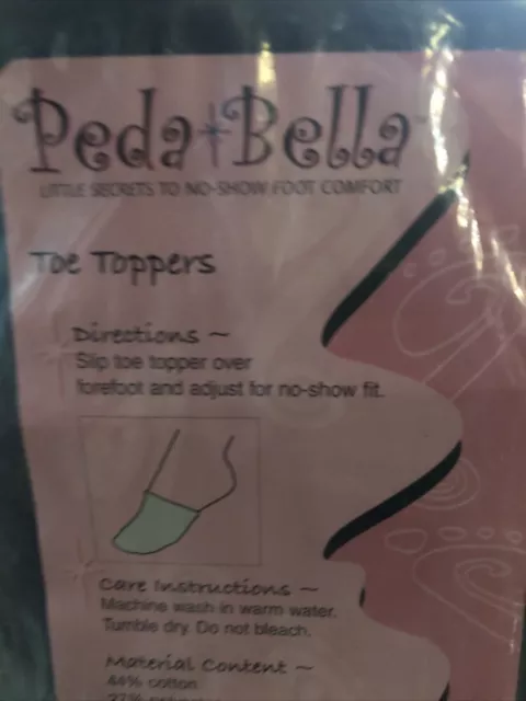 Peda Bella Toe Toppers with Gel Forefoot Pad Women White NIB