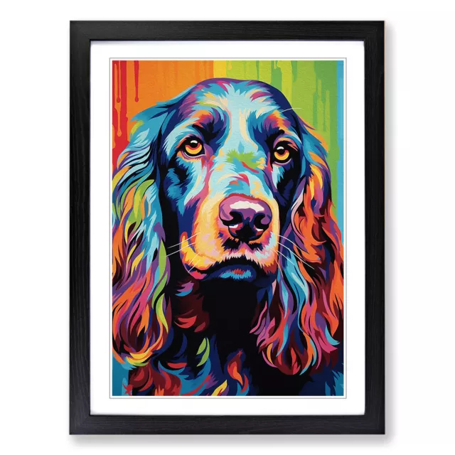 Cocker Spaniel Colour Field No.2 Wall Art Print Framed Canvas Picture Poster