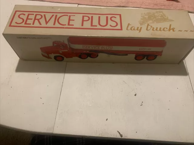 Vintage 1978 Hess Service Plus Tractor Trailer Toy Truck