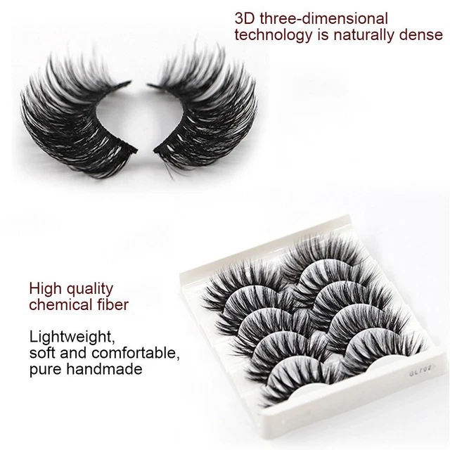 Naturel Long Criss-cross Faux cils 3D Faux Vison Cheveux Eye Lash Extension