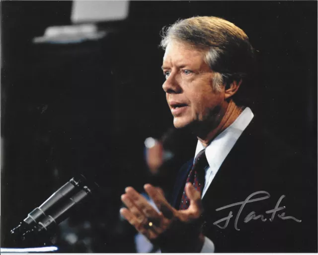 Jimmy Carter Signed 8x10 Photo Presidential Autograph Beckett Coa