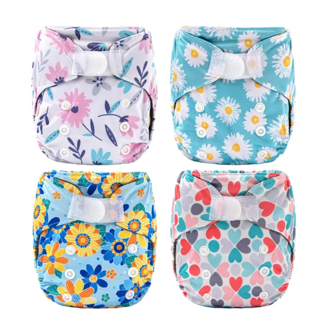 Newborn Baby Pocket Diaper Hook and Loop NB Cloth Nappy Reusable Washable