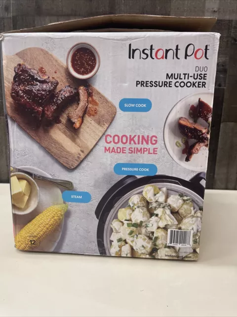 Instant Pot IP-DUO60 6 qt. 7-in1 Electric Pressure Cooker - Black/Silver