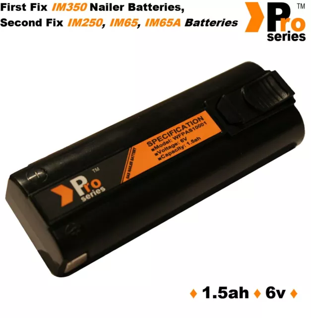 1 x replacement battery (pro-series) for  paslode im350/350+/65/65A/250/00018-1