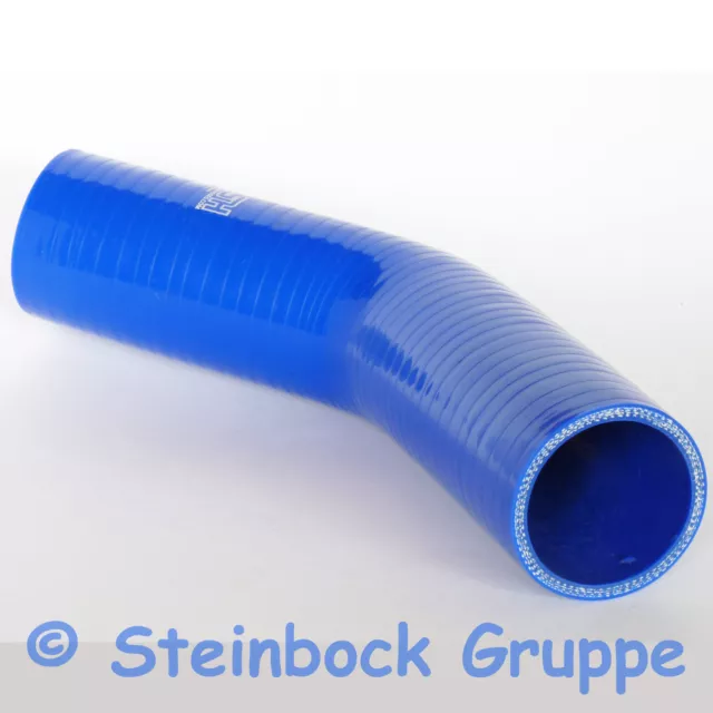 45 Grad Silikonbogen 45° ID 45mm Silikonschlauch Bogen LLK Turbo Schlauch - BLAU